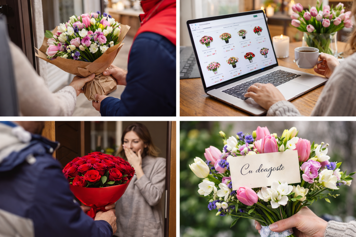 Livrare de flori la domiciliu – un serviciu tot mai accesibil