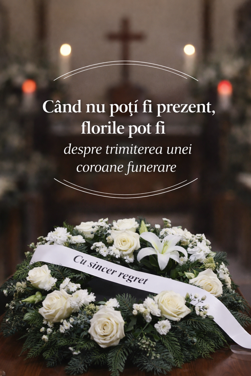 Când nu poți fi prezent, florile pot fi: despre trimiterea unei coroane funerare