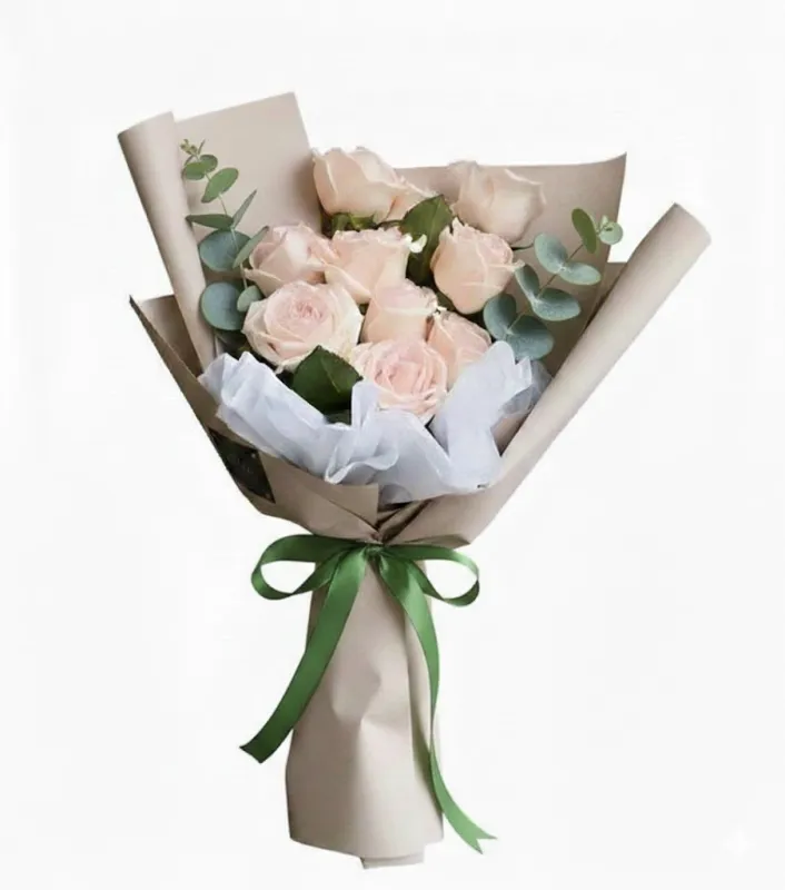 Buchet Elegant cu 9 Trandafiri Roz