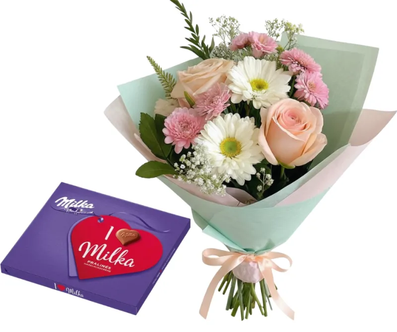 Buchet vesel și ciocolată