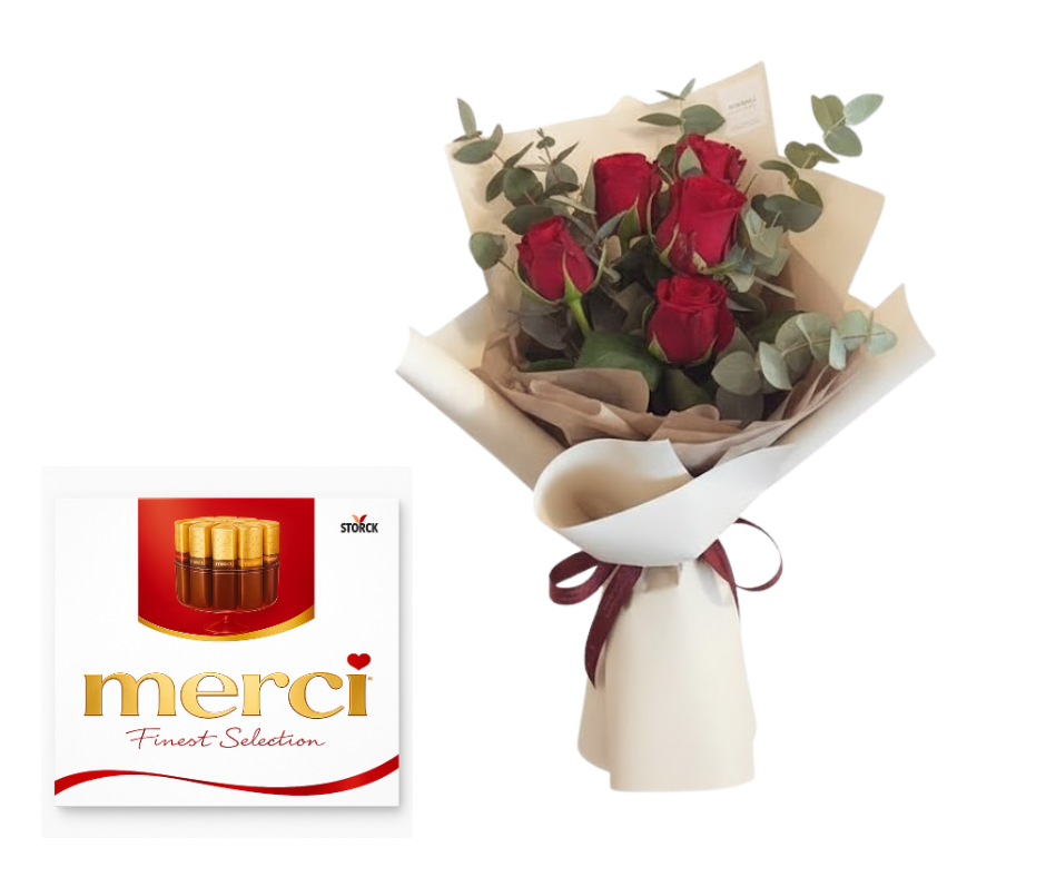 Trandafiri și ciocolată premium