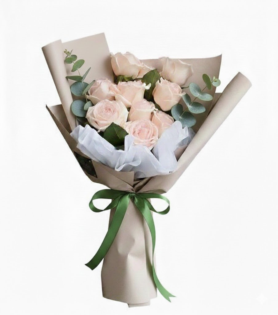 Buchet Elegant cu 9 Trandafiri Roz